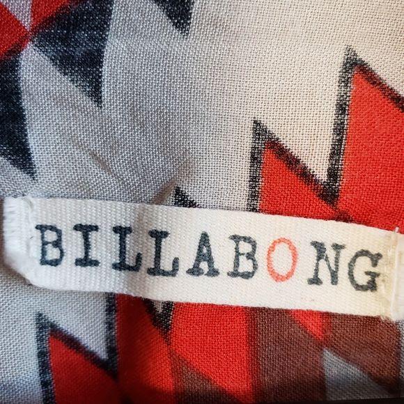 Billabong Cardigan Shawl Womens Medium Aztec Print Multicolored Fringed Boho - Picture 3 of 9